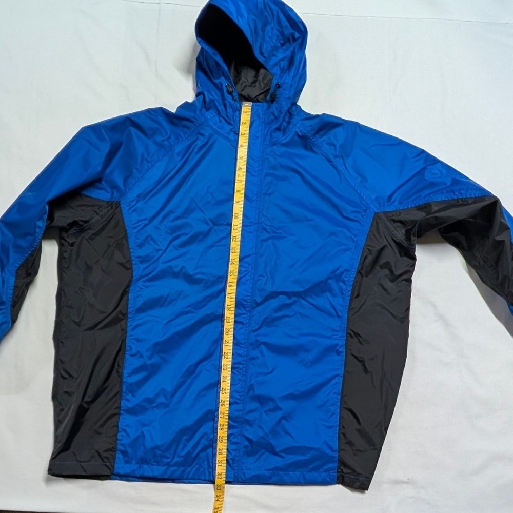 Stearns DryWear Rain Jacket Mens 2XL Blue Black Hooded Windbreaker 8732 Ripstop - Picture 5 of 16